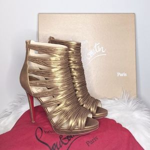 EUC Louboutins RARE Tinazata Cage Booties EU 38.5